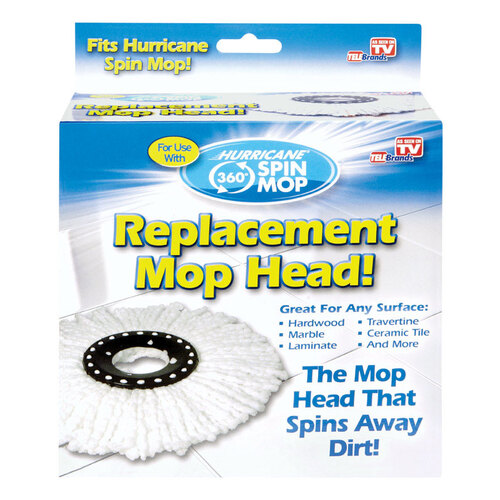 Mop Refill 6" L Spin Microfiber White
