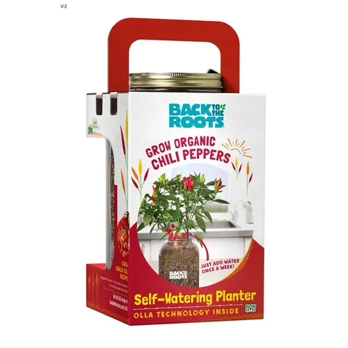 Back to the Roots 25200 Grow Kit Self-Watering Planter Chili Peppers