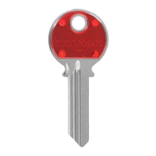 Hillman 86252 Key Blank ColorPlus Traditional Key House/Office Single Red