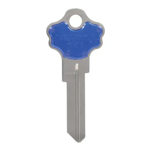 Key Blank ColorPlus Traditional Key House/Office Single Blue/Silver - pack of 5