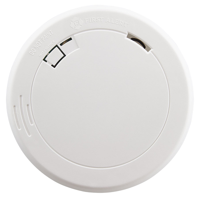 First Alert 1039852 Smoke Alarm, 3 V, Photoelectric Sensor, 85 dB, Alarm: Audible Beep, Ceiling, Wall Mounting White