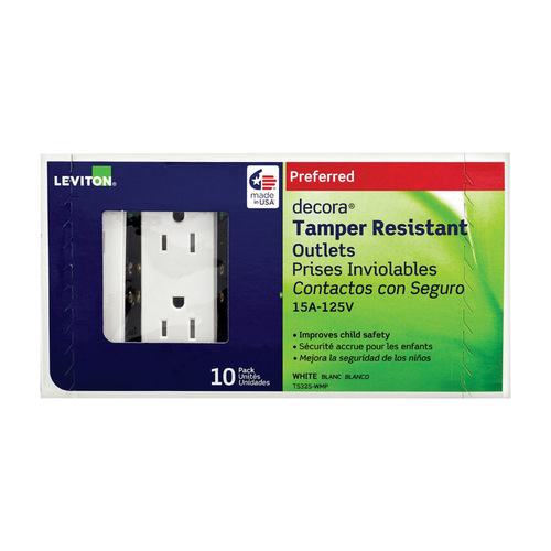 Outlet Decora 15 amps 125 V Duplex White 5-15R White