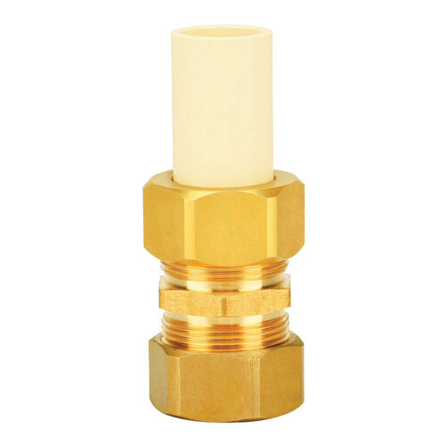 Adapter Coupling Schedule 40 3/4" Compression X 3/4" D Compression CPVC/Brass