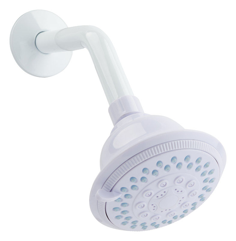 OakBrook 520 A5347WT-WS Wallmount Showerhead White PVC 5 settings 1.8 gal White