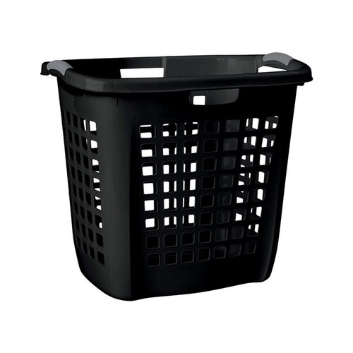 Laundry Basket Ultra Black Plastic Black