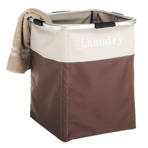 Whitmor 6205-2465-JAVA Hamper Brown Polyester Collapsible Brown