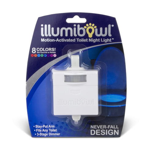 IllumiBowl 748252039392 Color Changing Night Light Automatic Battery Powered LED White