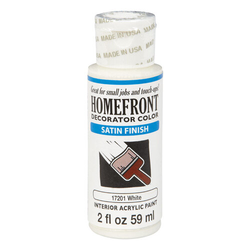 Homefront 17201N Paint Satin White 2 oz White