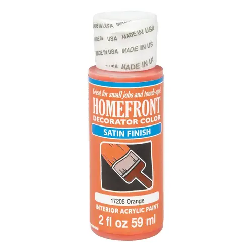 Hobby Paint Decorator Color Satin Orange 2 oz Orange - pack of 3