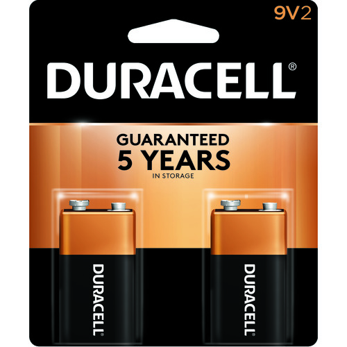 DURACELL COPPERTOP 9 VOLT TWO PACK