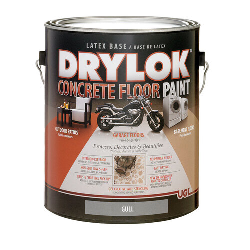 Drylok 21313 Concrete & Garage Floor Paint Flat Gull Latex 1 gal Gull
