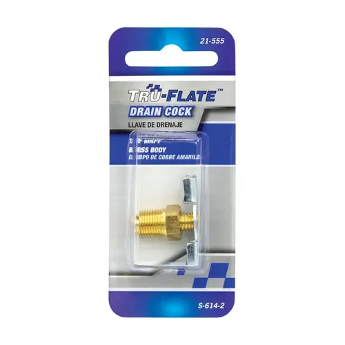 Drain Cock Brass/Steel 1/8" Male 1 - pack of 10