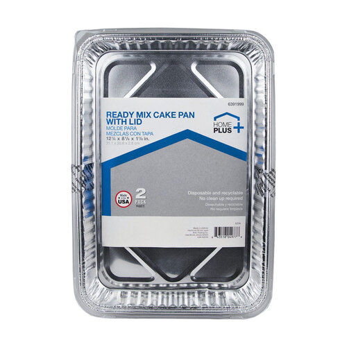 Home Plus D19020-XCP12 Cake Pan Durable Foil 8-1/8" W X 12-1/4" L Silver Silver - pack of 12 Pairs