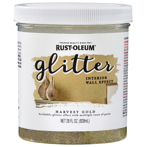 RustOleum 360218XCP2 Glitter Paint Glitter Harvest Gold WaterBased