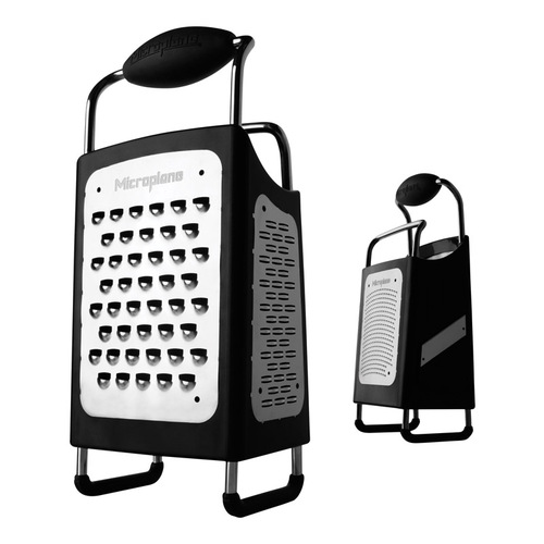 Microplane 34006 4 Sided Box Grater Black Plastic/Stainless Steel Black