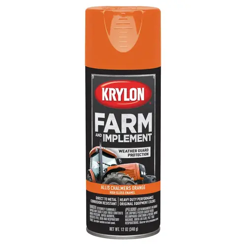 Farm and Implement Paint, High-Gloss, Allis Chalmers Orange, 12 oz - pack of 6