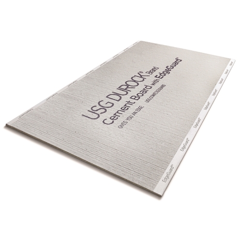USG 172957 040 5 Cement Board with EdgeGuard Durock 3 ft. W X 5 ft. L X 5/8" Gray