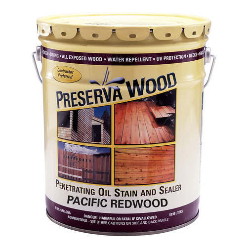 Penetrating Wood Stain/Sealer Transparent Matte Pacific Redwood Oil-Based Oil 5 gal Pacific Redwood