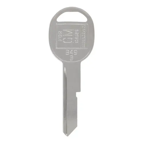 Key Blank Automotive Single For GM Silver - pack of 10