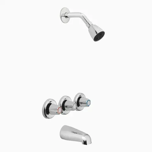 Tub and Shower Faucet Essentials 3-Handle Polished Chrome Polished Chrome