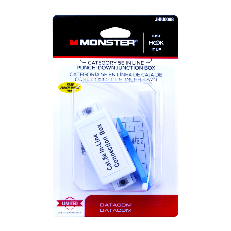 Monster JHIU0098 Category 5E In-line Adapter Just Hook It Up