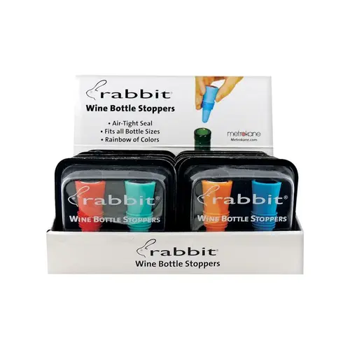 Bottle Stopper Assorted Rubber Assorted - pack of 12