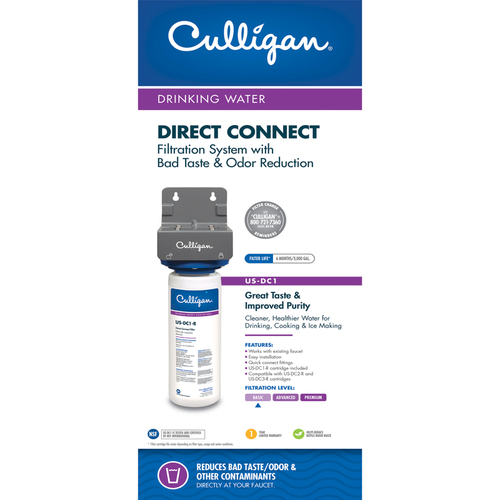 Culligan US-DC1 Direct Connect Filtration System, 2000 gal Capacity, 2 gpm, Gray