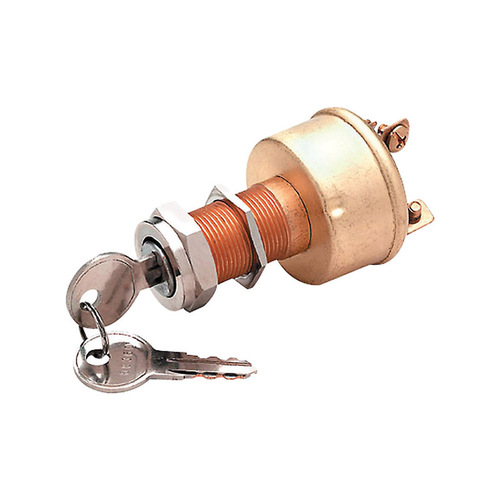 Seachoice 11621 Ignition Starter Switch Heavy Duty Brass