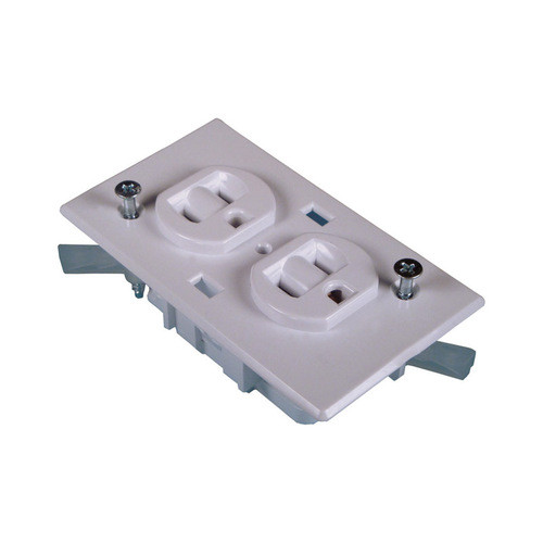 US Hardware 8377376 RV Receptacle Conventional Duplex 15 amps White