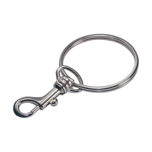 Key Chain 2" D Metal Silver Belt Hooks/Pocket Chains Silver