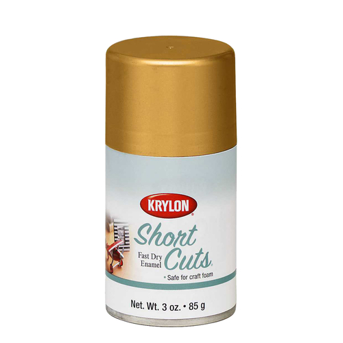 KRYLON SCS-029-XCP6 Spray Paint Short Cuts Gloss Gold Leaf 3 oz Gold Leaf - pack of 6