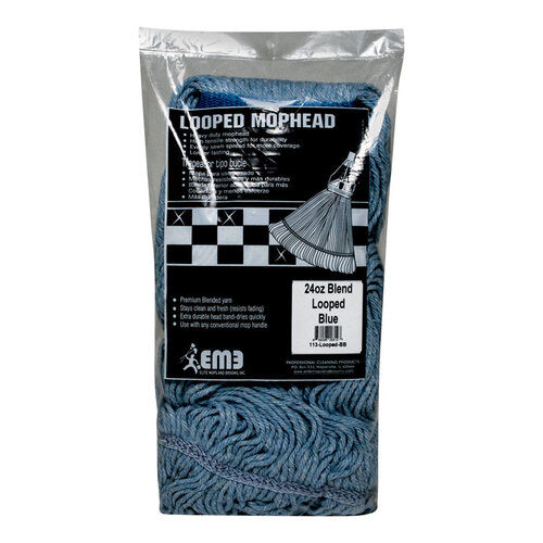 ELITE 113-LOOPED-BB-XCP6 Mop Refill 24 oz Looped Polyester Blend - pack of 6