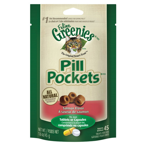 Greenies GREO2142 Treats Pill Pockets Salmon For Cat 1.6 oz