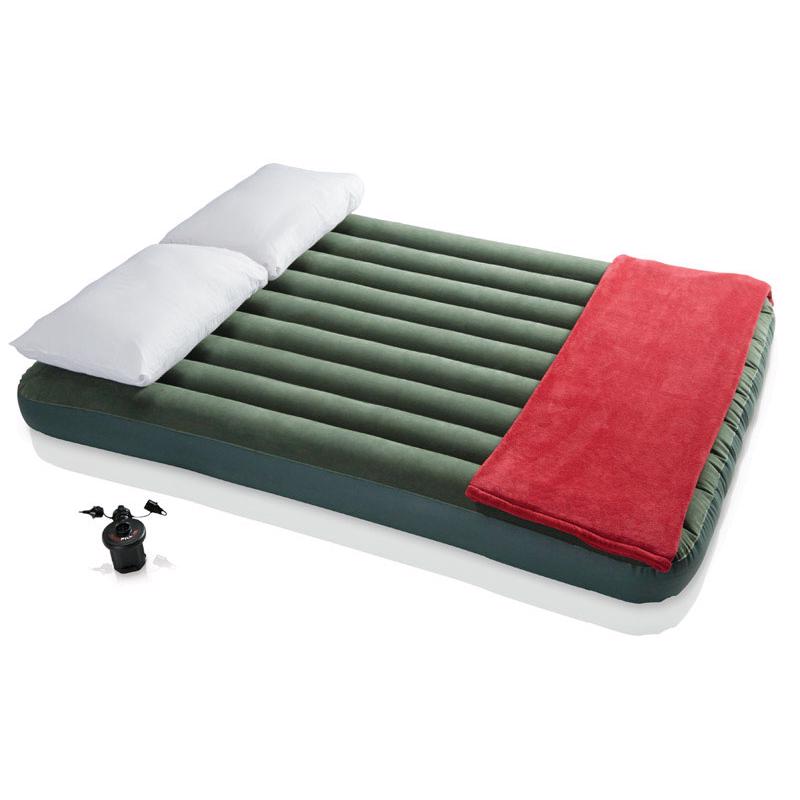 Intex 64779E Air Mattress Queen Pump Included Green