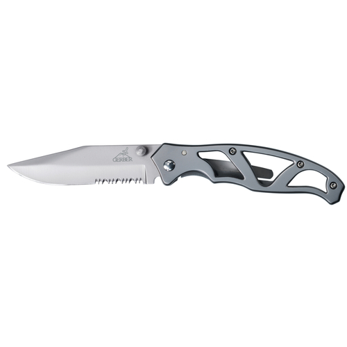 Gerber 22-48443 Knife Paraframe I Silver High Carbon Stainless Steel 7.01"