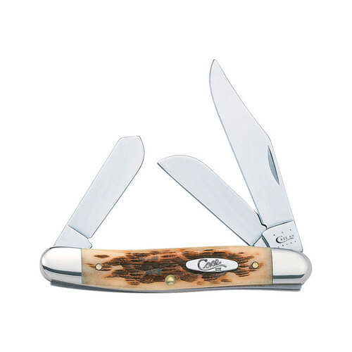 Case 00128 Pocket Knife Stockman Amber Stainless Steel 3.88"