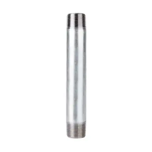 Nipple 1-1/4" MIP each X 1-1/4" D MIP in. Galvanized Steel 8" L Galvanized