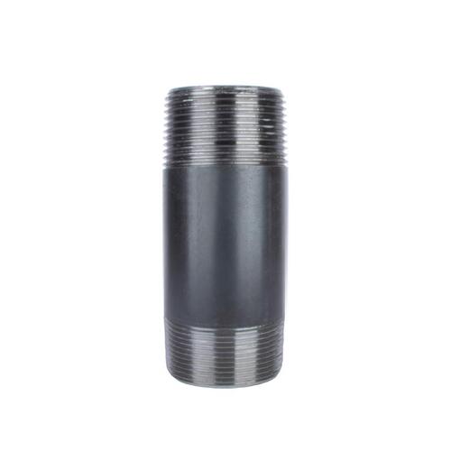 Nipple 1-1/4" MIP each X 1-1/4" D MIP Black Steel 5" L Black