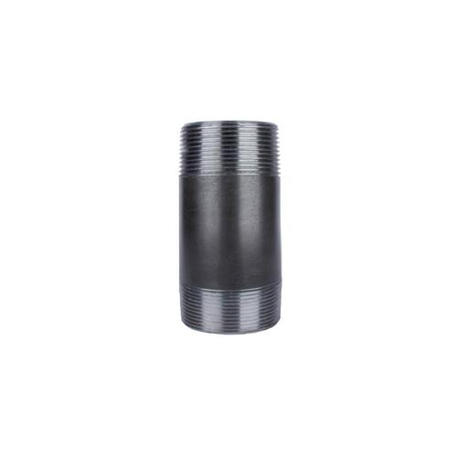 Nipple 1-1/2" MIP each T X 1-1/2" D MIP Black Steel 4" L Black