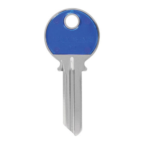 Key Blank ColorPlus Traditional Key House/Office Single Blue/Silver