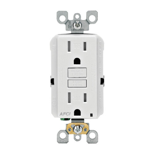 AFCI Outlet SmartlockPro 15 amps 125 V Duplex White 5-15R White