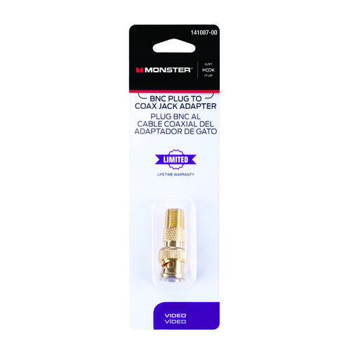 Monster 141087-00 Cable Adapter Just Hook It Up Gold