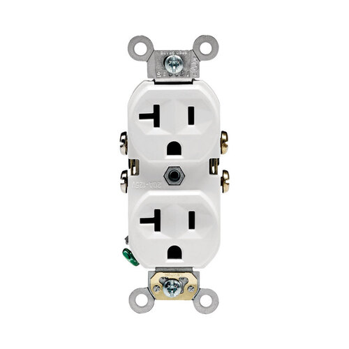 Outlet 20 amps 125 V Duplex White 5-20R White