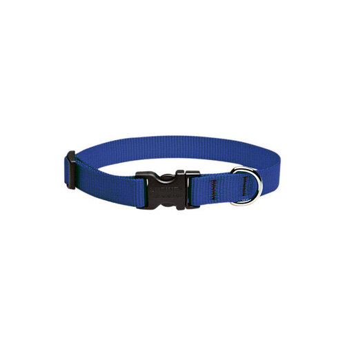 Lupine Pet 17501 Adjustable Collar Basic Solids Blue Blue Nylon Dog Blue