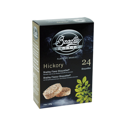 Bradley Smoker BTHC24 All Natural Wood Bisquettes Hickory 24 pk