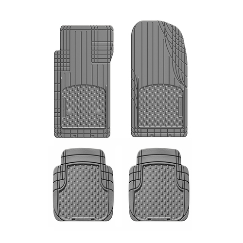 Auto Floor Mats Trim-To-Fit Gray Thermoplastic Elastomer Gray