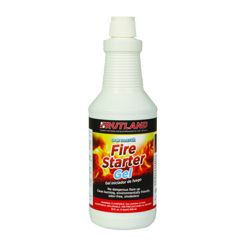 Rutland 49Q-XCP12 Fire Starter One Match Gelled Alcohol 32 oz - pack of 12