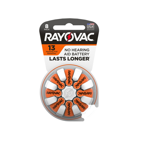 Rayovac 13-8 Hearing Aid Battery Lasts Longer Zinc Air 13 1.45 V 0.13 mAh