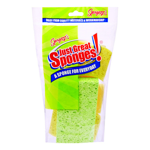 Spongezz 015005-XCP12 Sponge zz Just Great s Medium Duty For All Purpose Assorted - pack of 12