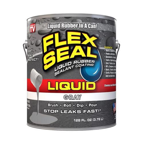 Flex Seal US855GRY01-2 LFSGRYR01 Rubber Sealant, Gray, 1 gal, Can
